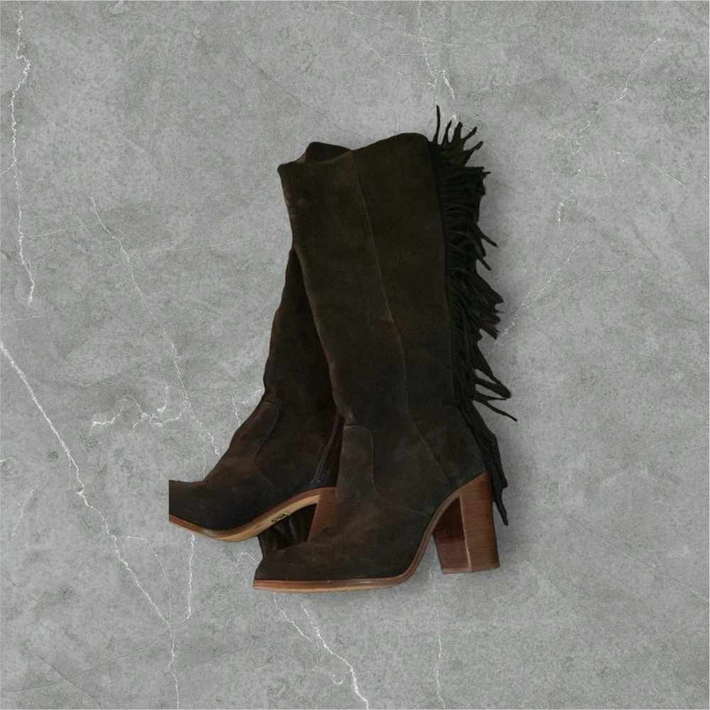 Black Fringe Boots